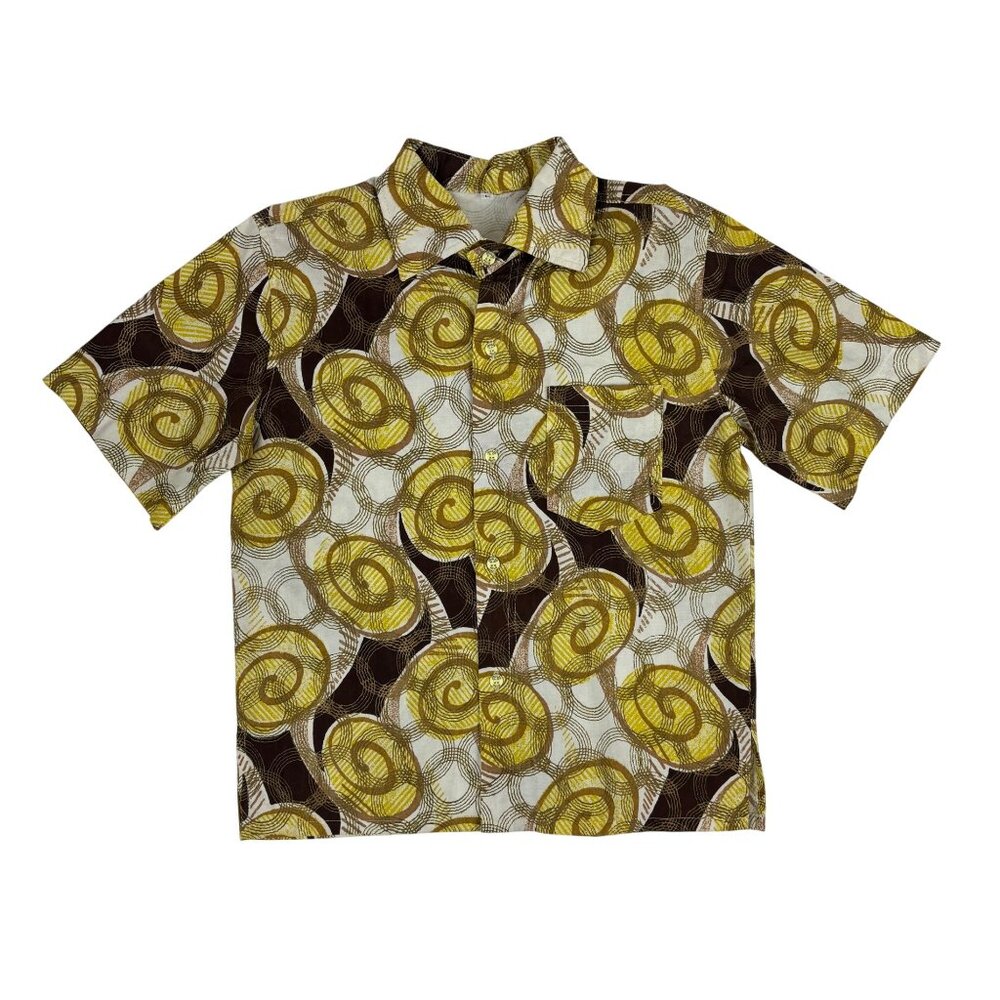 Joules Polo Retro Shirt Mens Size XS Gold Metallic Swirls Print Cotton - Picture 11 of 11